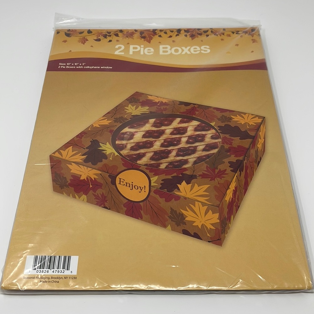 Seasonal Packaging Fall Autumn Cellophane Window Box 2 Set